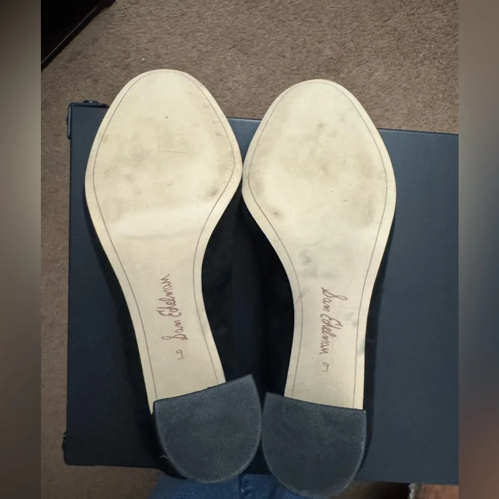 Sam Edelman Black Suede Heels - Picture 2 of 5